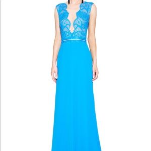 Tadashi Shoji Illusion Neck Gown - Size 10